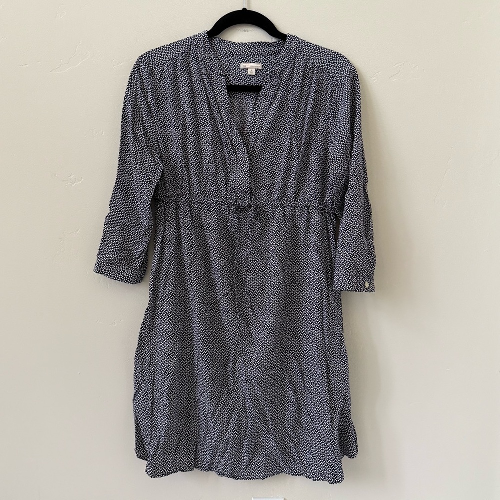Classic Gap Designed & Crafted Women's Small Navy White Geometric Pattern Dress